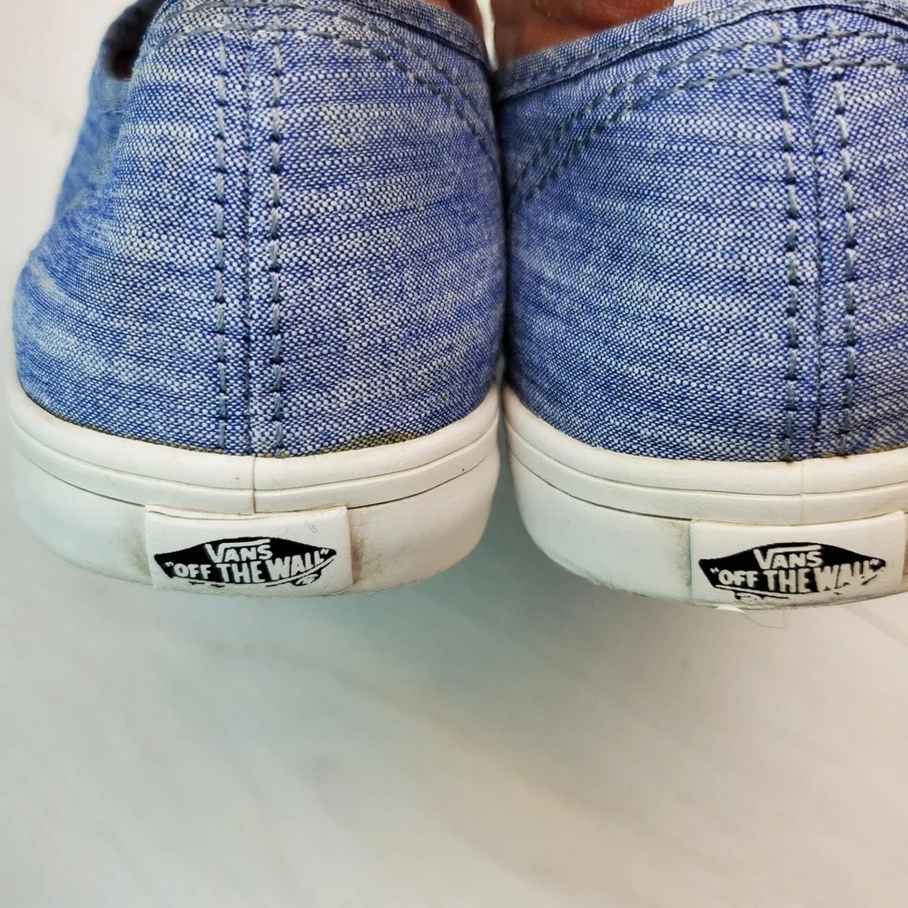 Vans Authentic Low Top Denim Floral‎ Print Sneakers Women US 8.5